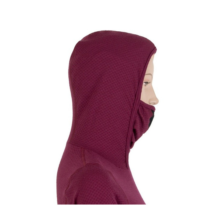 Koszulka SENSOR MERINO DF TEE LS HOODED Woman lilla