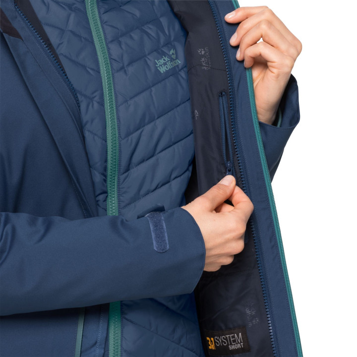 Kurtka JACK WOLFSKIN AURORA SKY 3IN1 WOMEN celestial blue